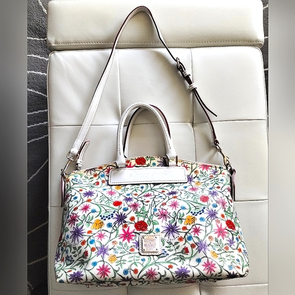 Rare Vintage Dooney & Bourke Italian Vacchetta Satchel Convertible - Picture 14 of 16